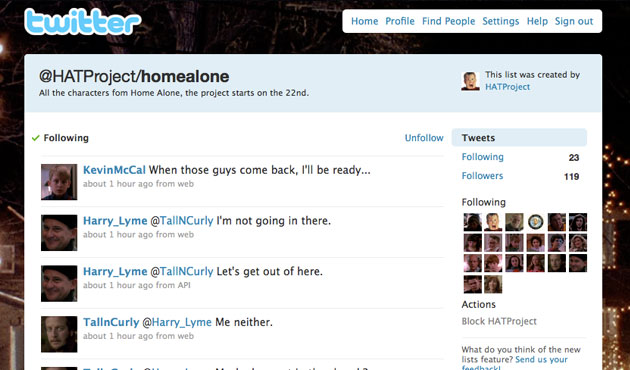 The Home Alone Twitter Project